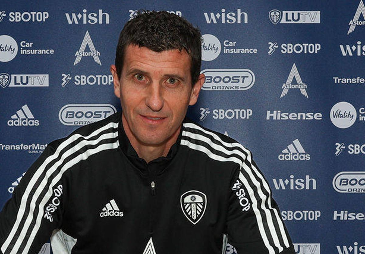 Javi Gracia, con el chándal del Leeds