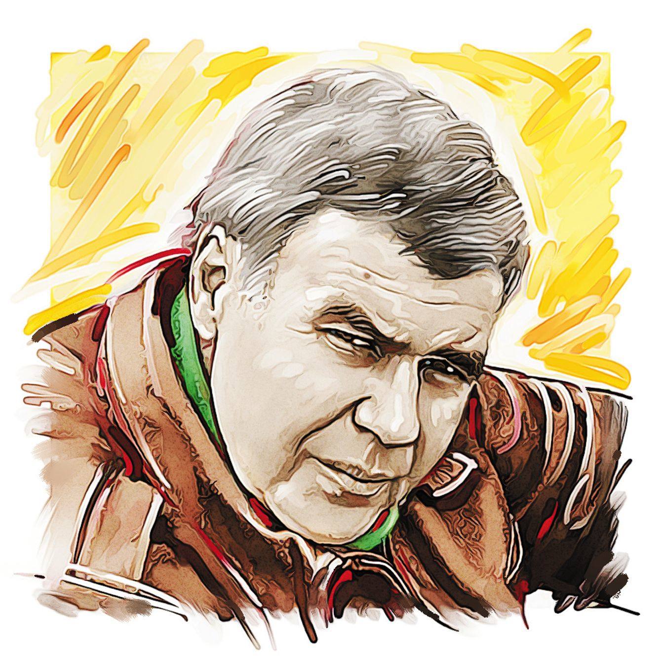 Raymond Carver idazle eta poeta estatubatuarraren erretratua.
