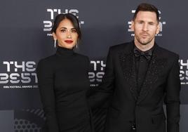 Antonela Rocuzzo y Leo Messi.