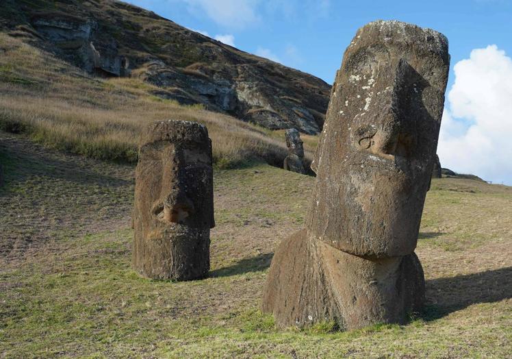 Moais en la Isla de Pascua.