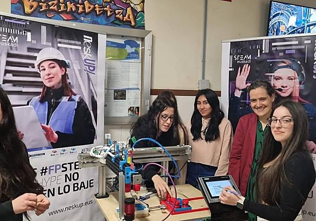 Iniciativa desarrollada en el instituto Mendizabala con motivo del proyecto Neskup!.