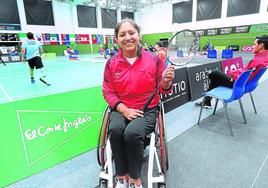 Pilar Jáuregui posa durante un receso del torneo internacional celebrado en Aranalde recientemente.