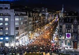 La manifestación por el 8-M en Bilbao