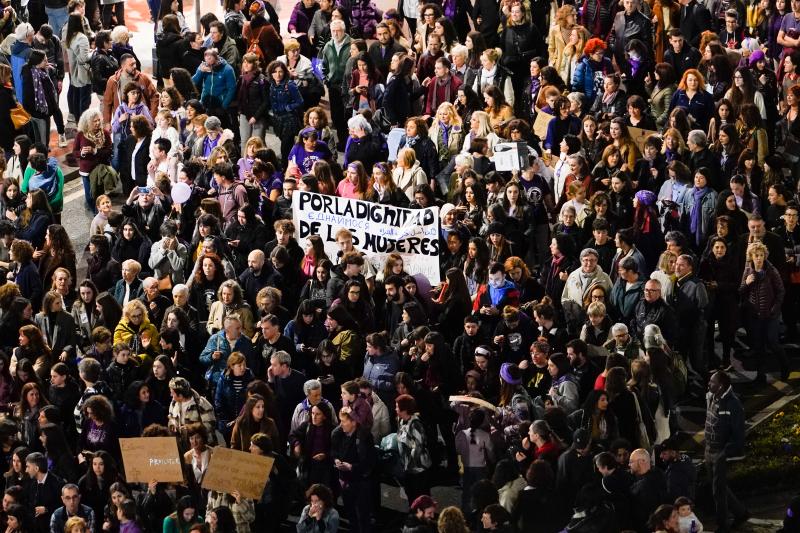 La manifestación por el 8-M en Bilbao