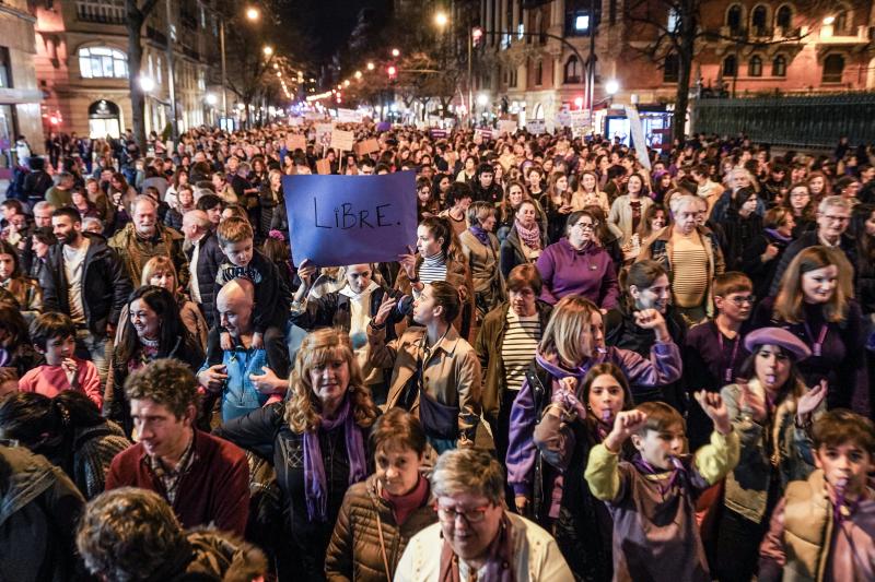La manifestación por el 8-M en Bilbao