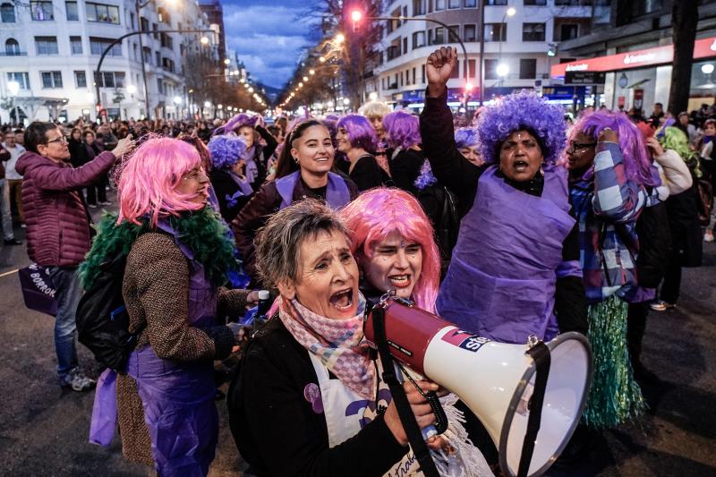 La manifestación por el 8-M en Bilbao