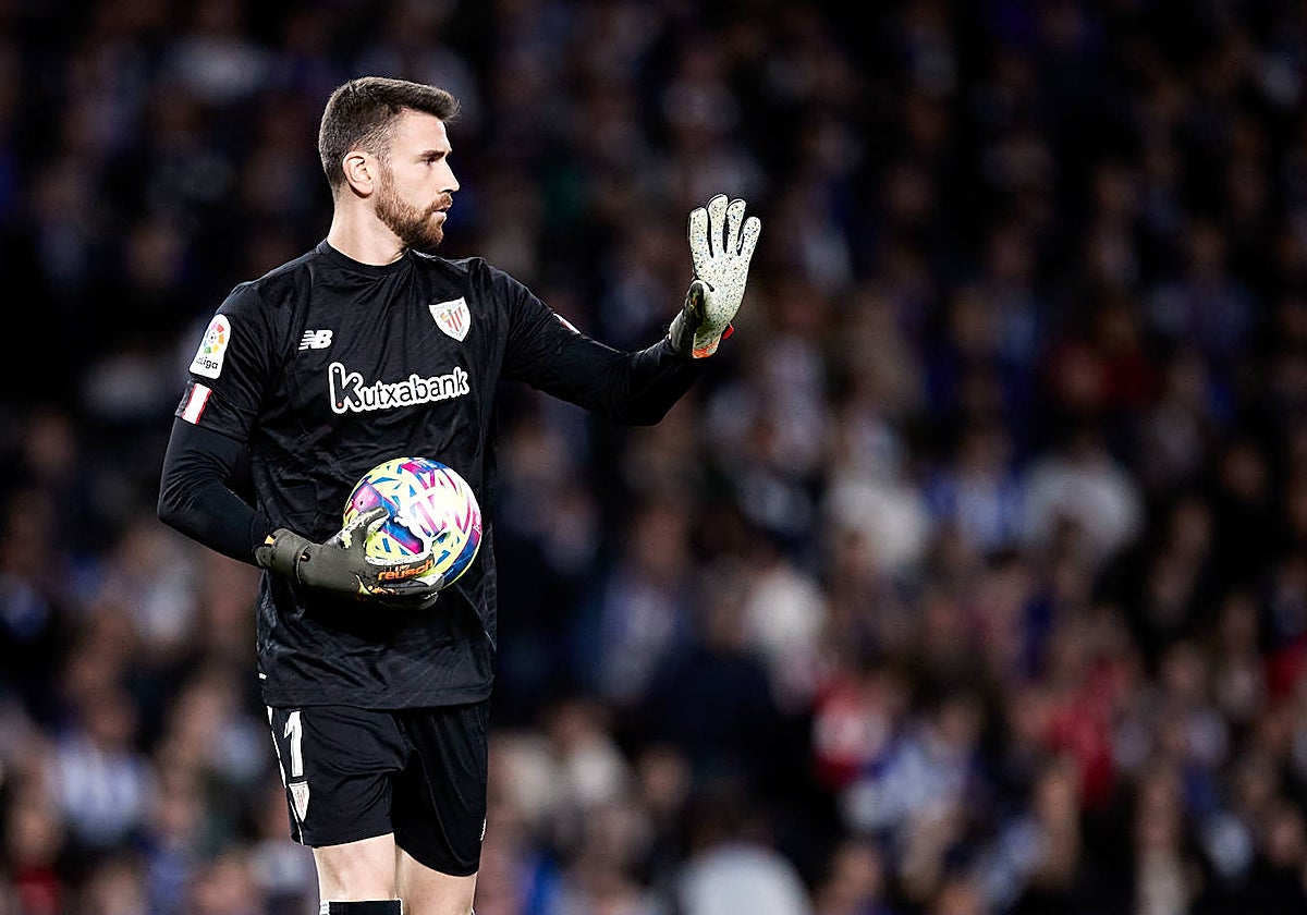 Unai Simón en el Reale Arena.