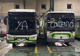 Nuevo sabotaje a 25 autobuses de Bizkaibus por la huelga