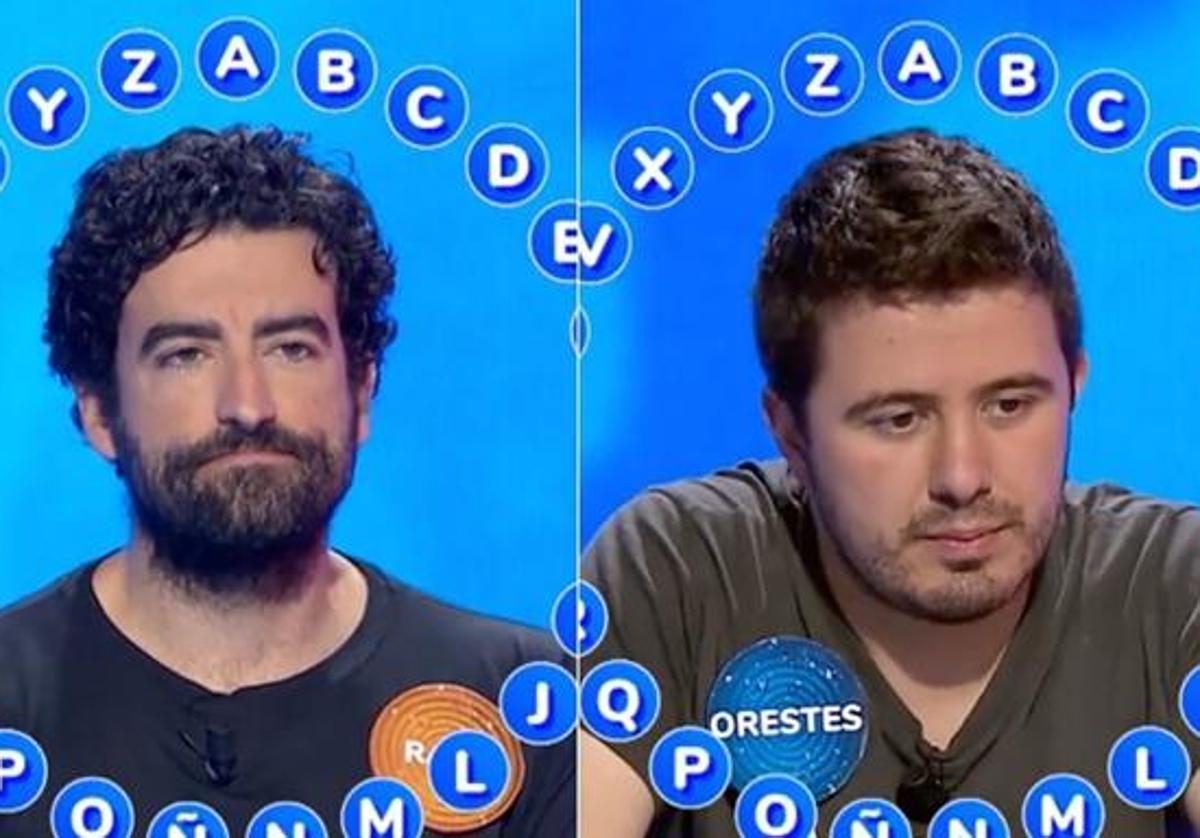 Rafa y Orestes, durante un programa de 'Pasapalabra'. Uno de los dos se hará con el bote más alto de la historia del programa.