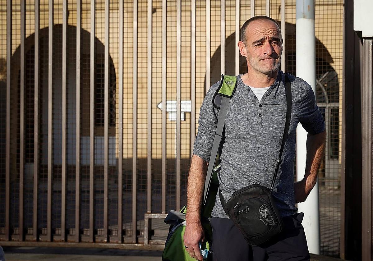 Xabier Atristain, cuando salió de prisión el año pasado.