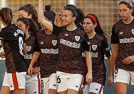 Ane Azkona celebra el gol del pasado jueves en la Copa