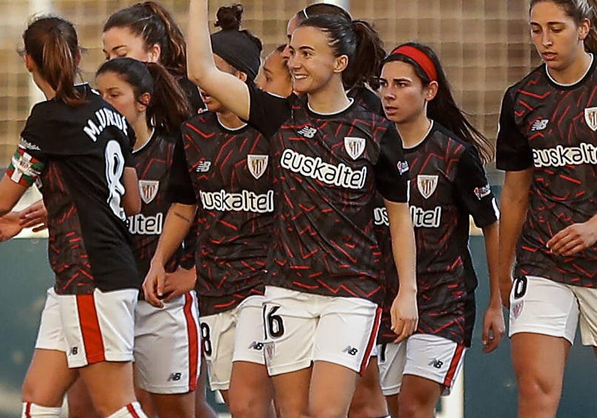 Ane Azkona celebra el gol del pasado jueves en la Copa