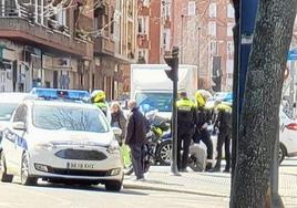 Momento de la detención de uno de los presuntos ladrones.