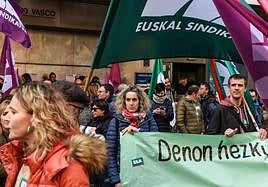 Manifestación de ELA el pasado 14 de febrero en Bilbao contra la futura Ley de Educación.