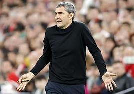 Ernesto Valverde, en el último partido ante el Barça.