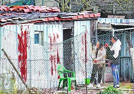 Imagen de las chabolas.