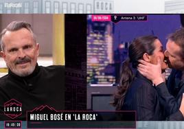 Miguel Bosé y Nuria Roca recuerdan su apasionado beso: «Fue inolvidable; lo siento, Juan»