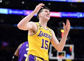 Austin Reaves, Lakers taldeko partida batean.