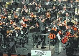 Robert Treviño, al frente de la Euskadiko Orkestra, en una imagen reciente.