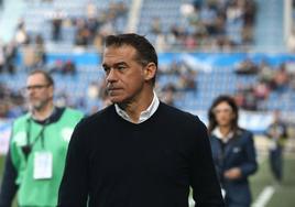 Luis García, en el partido contra el Tenerife de la pasada jornada.