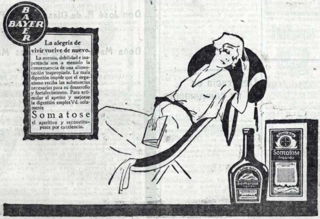 Imagen - Somatose, el «aperitivo y reconstituyente» de Bayer que devolvía la «alegría de vivir».