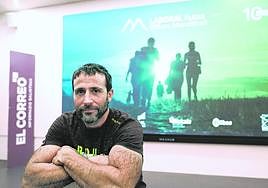 Txikon, durante la charla con participantes de la Bilbao Mendi Trail.