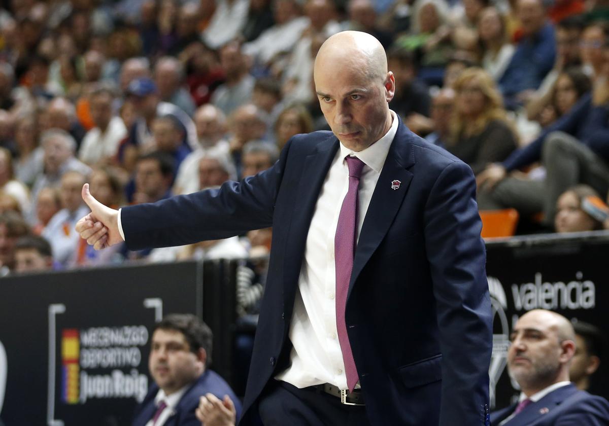 Peñarroya, en el partido del pasado domingo contra el Valencia.