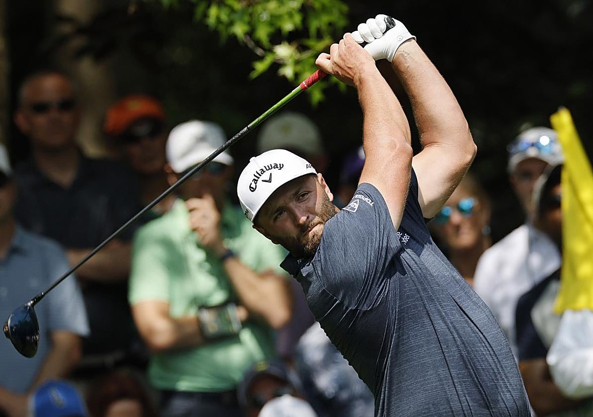 Jon Rahm, en una salida en la primera jornada del Masters.