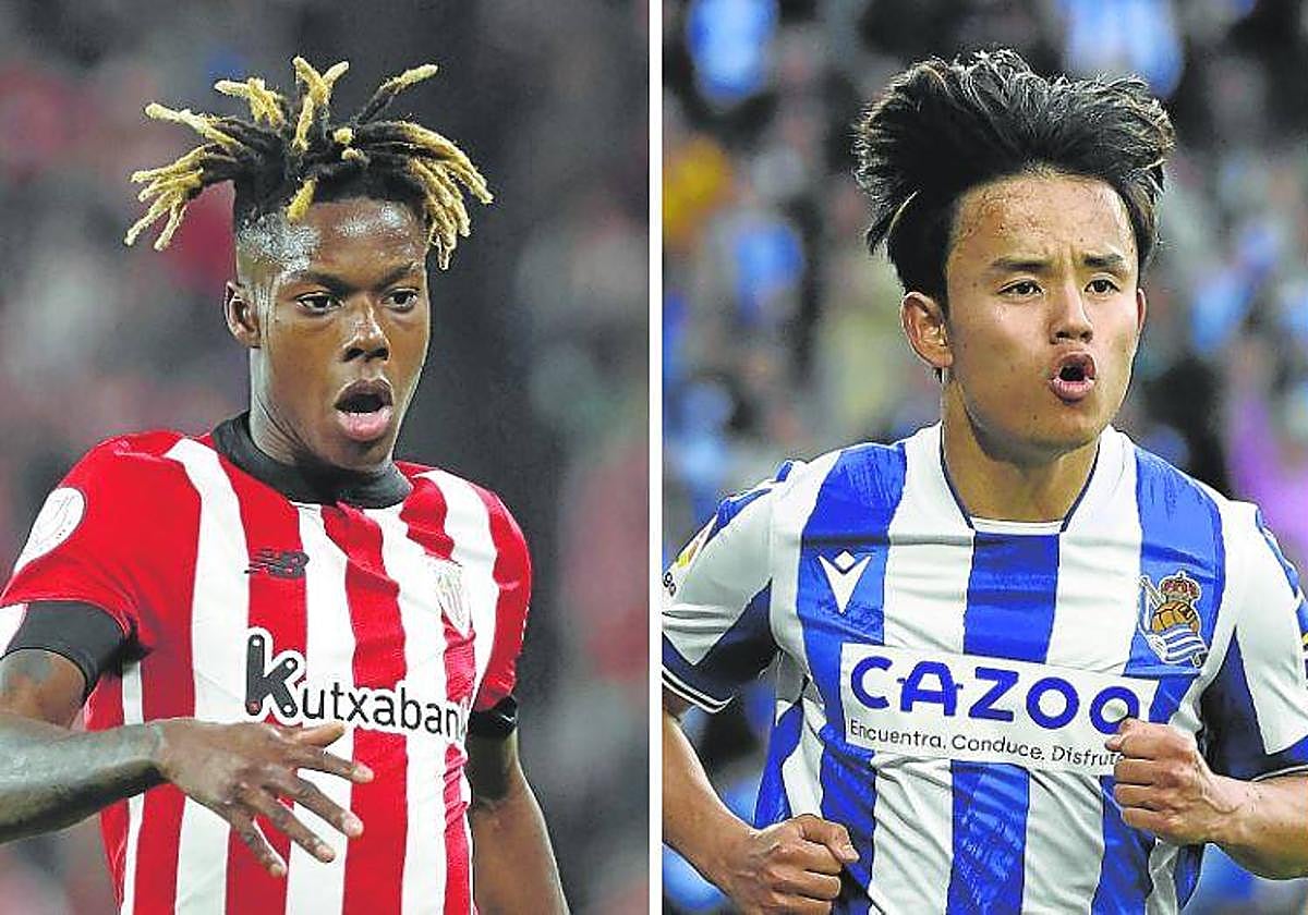 Nico Williams y Take Kubo han marcado gol este fin de semana; el rojiblanco al Espanyol y el nipón al Getafe.