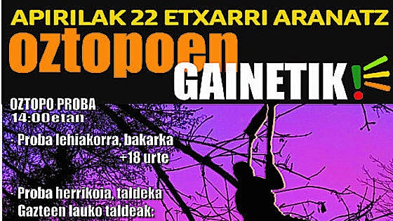 Oztopo proba Nafarroa Oinezen baitan