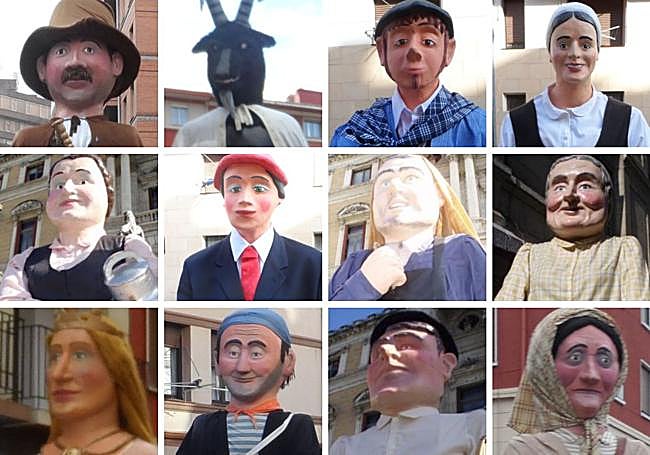 Konpartsako erraldoiak, 'Txakolinaria' eta 'Txistularia' izan ezik.