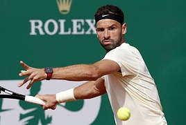 El tenista búlgaro, con un reloj