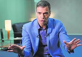 El presidente del Gobierno, en un momento de la entrevista.