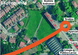 Zona donde irá ubicada la posible carretera que unirá Boroa con Larrea