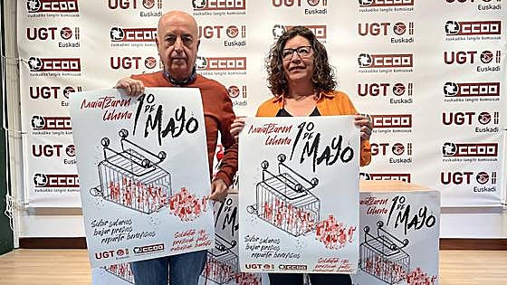 UGT y CC OO llaman a movilizarse el 1 de Mayo por la subida salarial y la bajada de precios