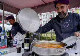 Sergio y Diego, de Txoritokieta, durante el Concurso Gastronómico.