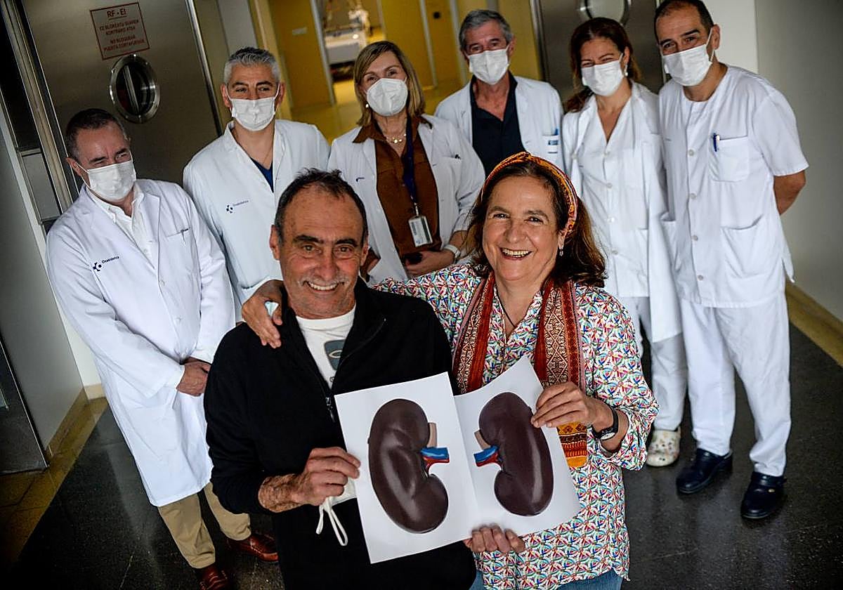 Alazne y Txemi, en el Área de Trasplante Renal de Cruces.