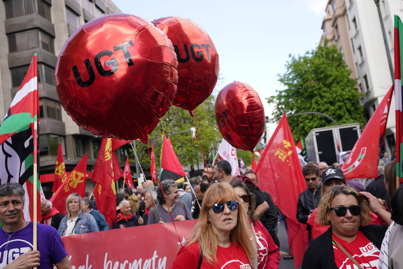 Los sindicatos toman las calles de Bilbao