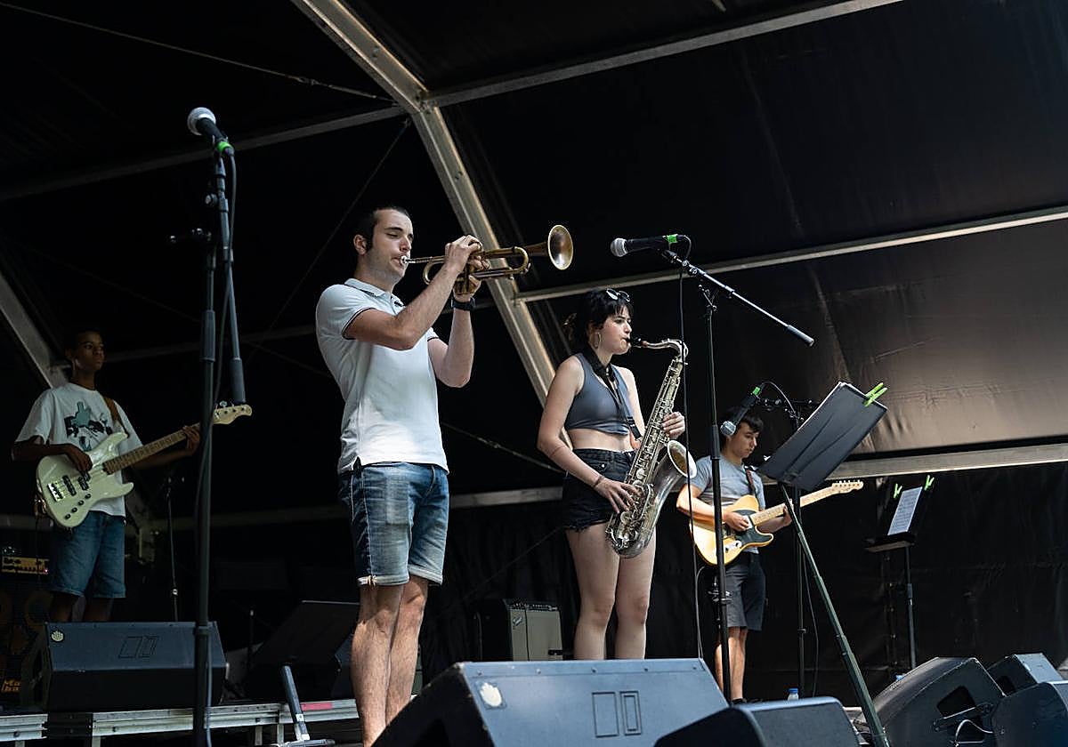 Actuación de Umami, en el ciclo Jazza Parkean, en Vitoria.
