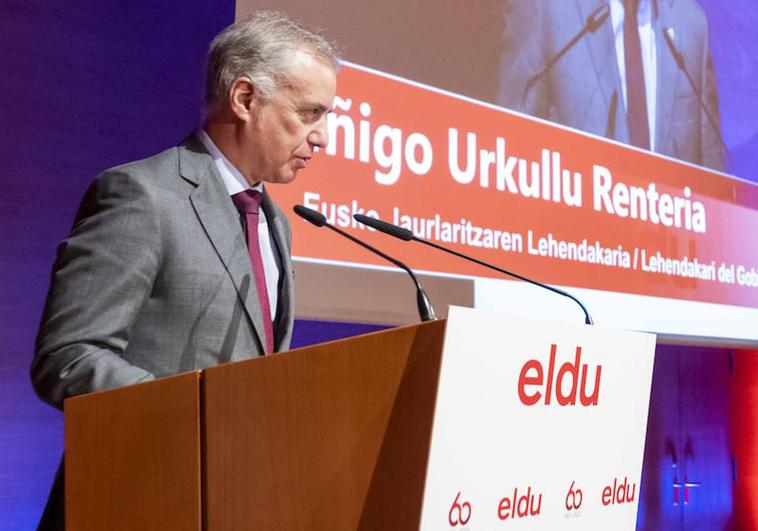 El lehendakari, Iñigo Urkullu, ha acudido en Bilbao al acto por el 60 aniversario de la empresa Eldu, proveedora de servicios energéticos.