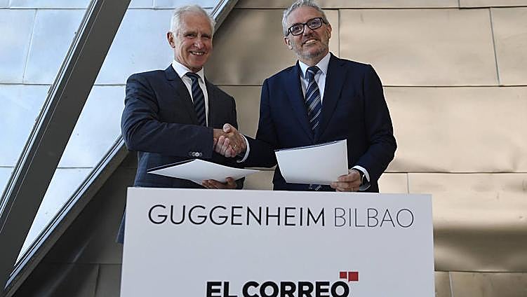 El CORREO renueva por cinco años su apoyo como Patrono del Museo Guggenheim Bilbao