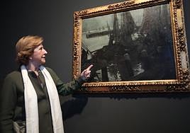 La nieta del artista, Begoña Alcalá Galiano, con 'Mal tiempo. Holanda'