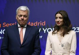 El comisario Reynders y la ministra de Justicia, Pilar Llop.