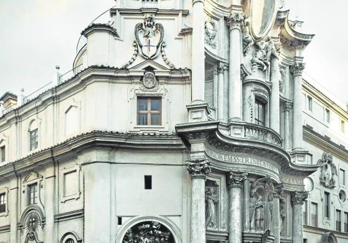 Iglesia en Roma con una placa dedicada a Doña Casilda Iturriza.