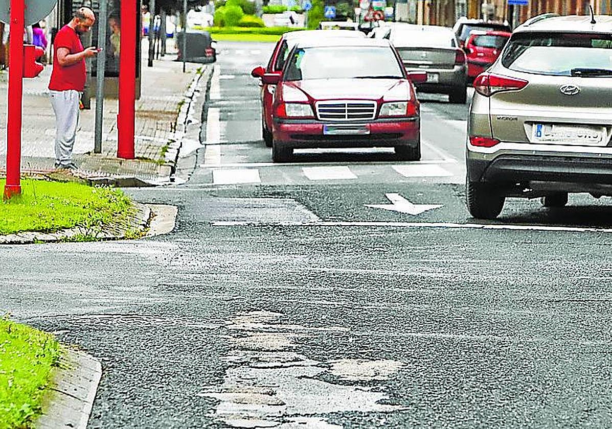 Tramo de la vía que se va a renovar.