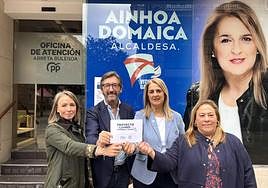 Lacunza, Oyarzabal, Domaica y Alaña, esta mañana en Vitoria.