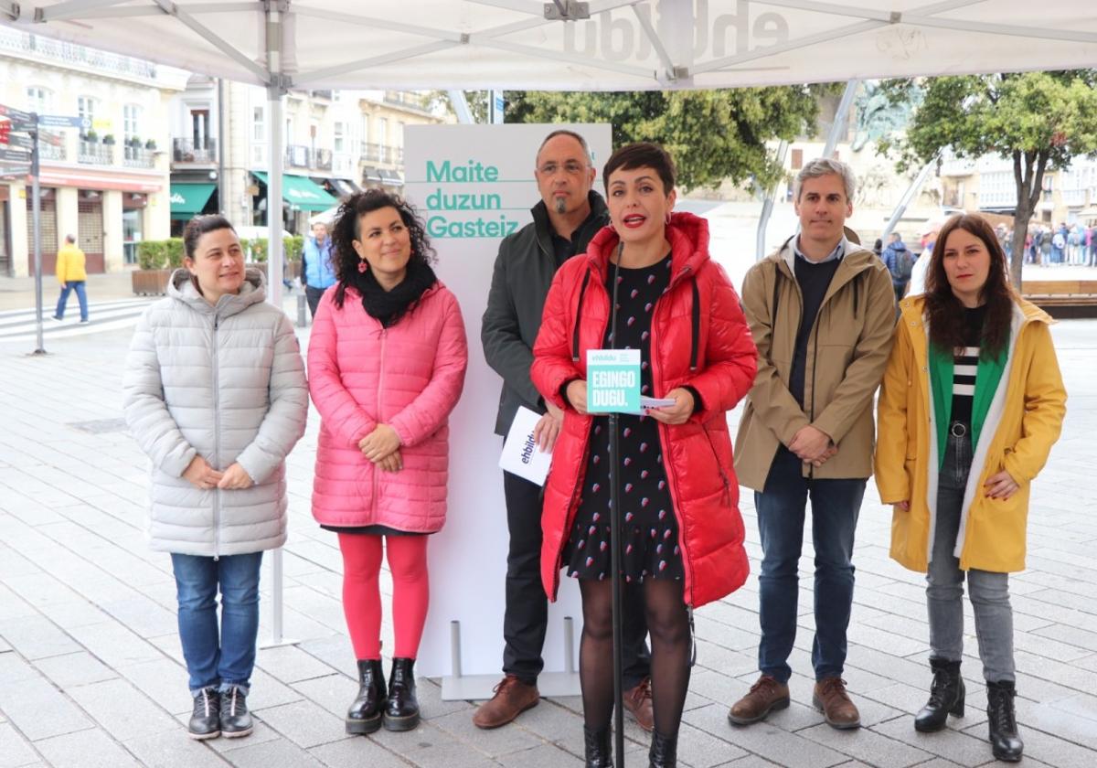 Rocío Vitero ha presentado una batería de propuestas para luchar contra el cambio climático en Vitoria.