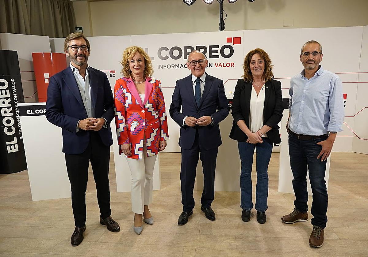 Los cinco candidatos a diputado general.