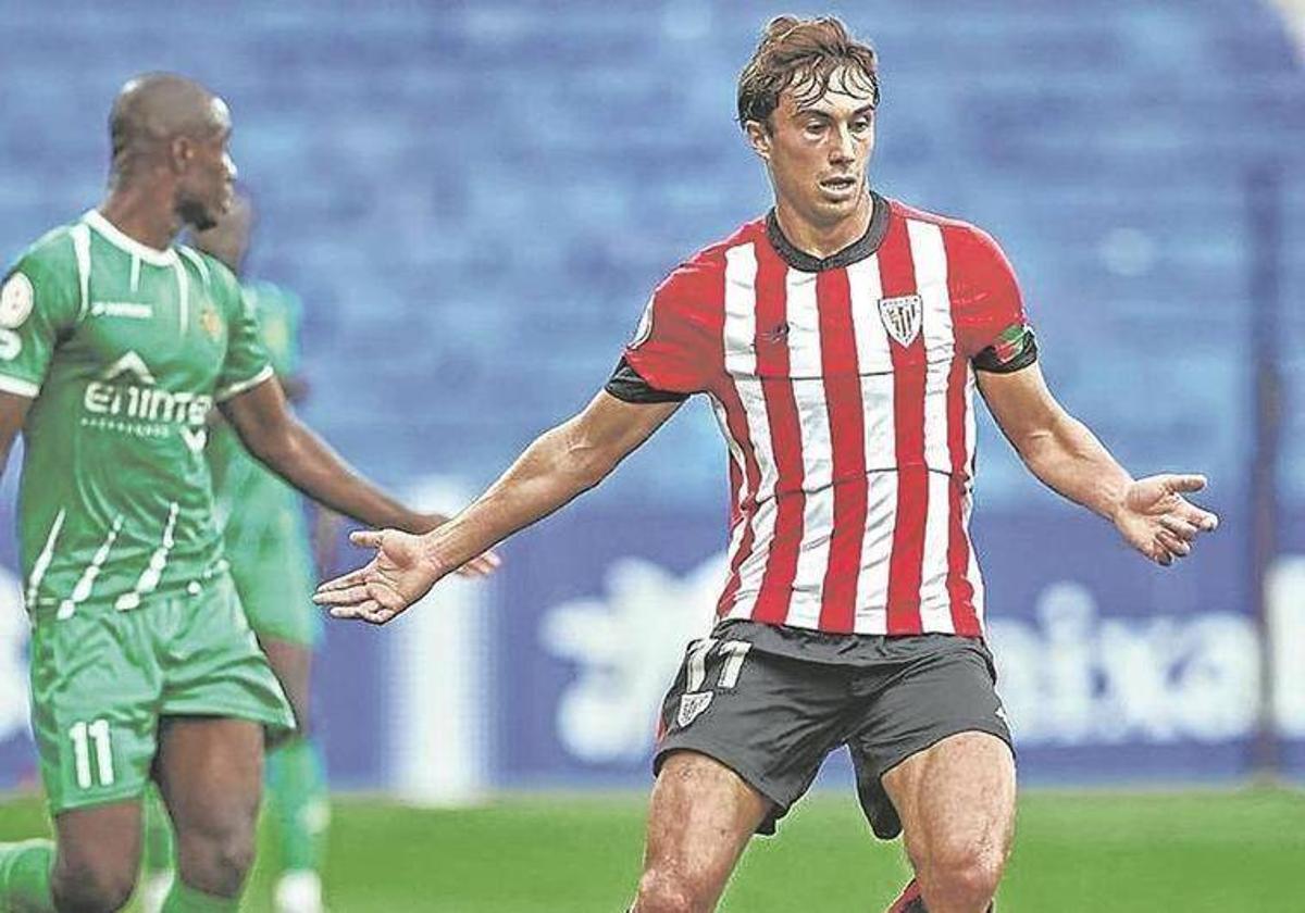 Mikel Goti ha hecho una buena temporada en el Bilbao Athletic