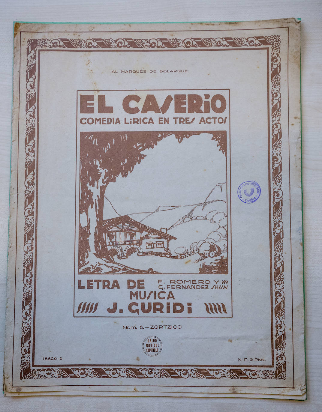 'El Caserío', su obra más popular, en una de sus muchas versiones. 